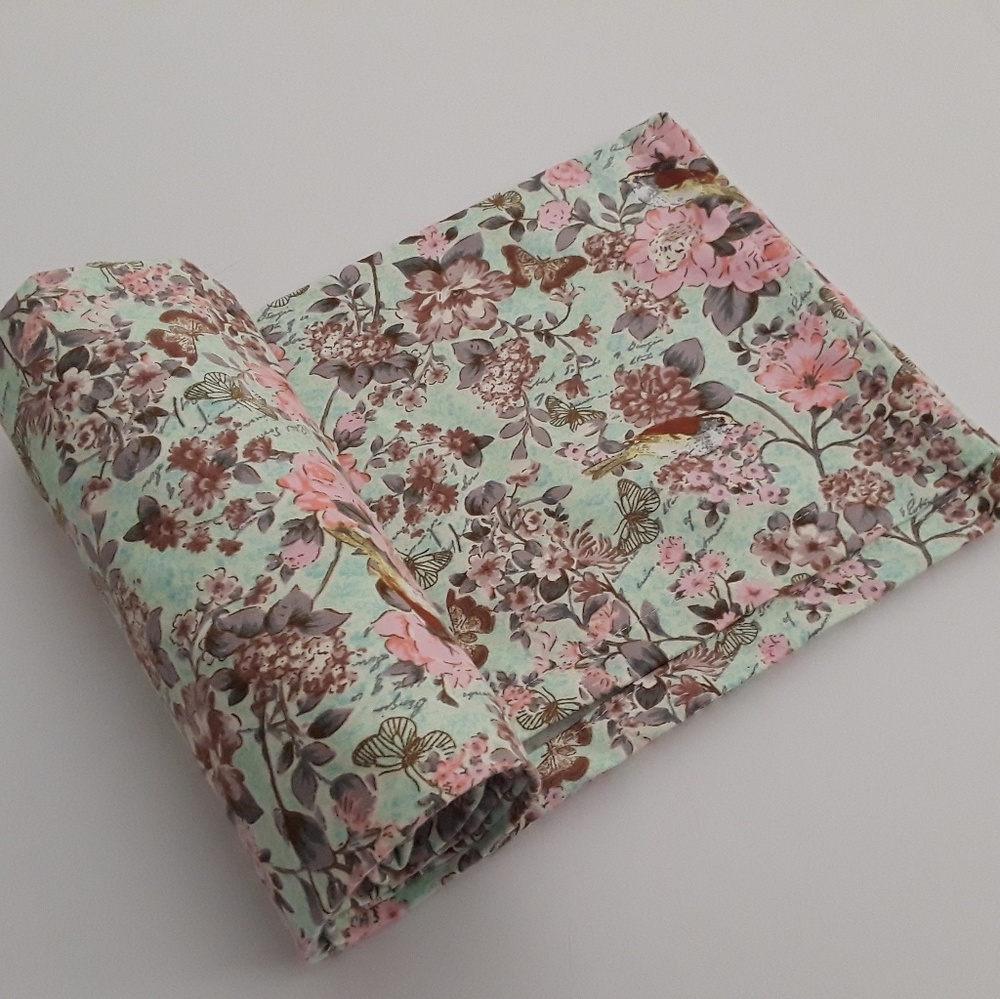 Floral flannel,swaddling receiving blanket